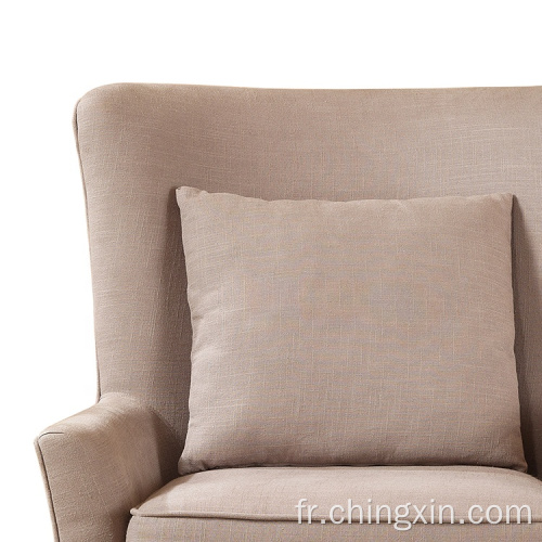 Chaise d'accent armé de tissu solide moderne au milieu du siècle avec roulettes